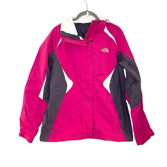 The North Face Womens M Venture 2 DryVent Rain Coat Full Zip Jacket Pink Hooded - Picture 1 of 8